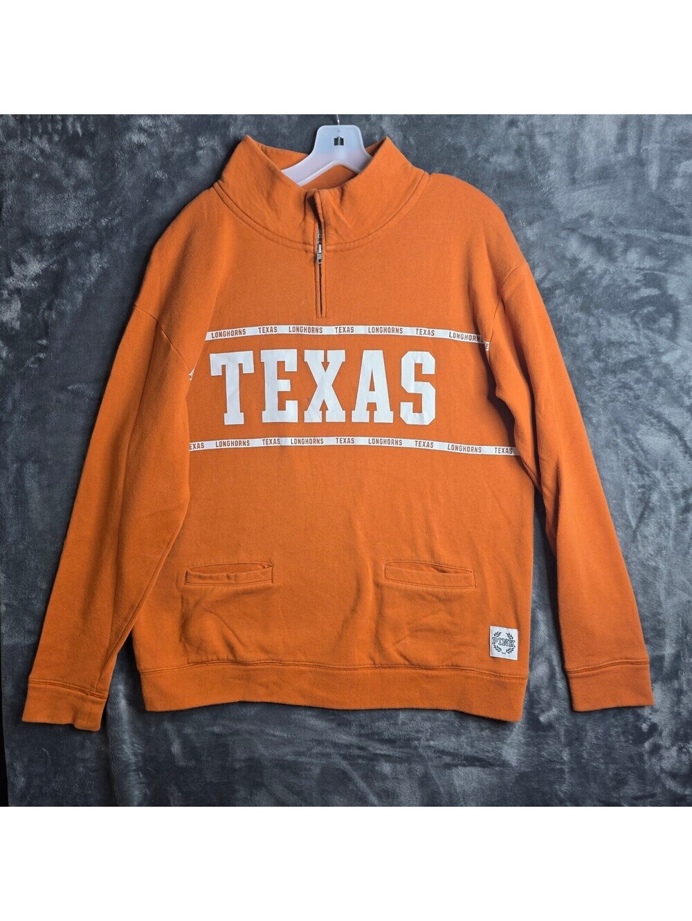 Victoria's Secret PINK Texas Longhorns 1/4 Zip Sweater Sz S.